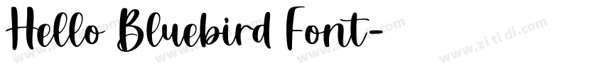 Hello Bluebird Font字体转换